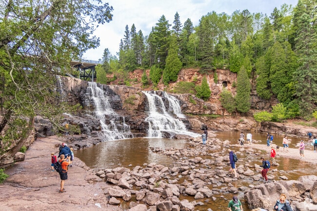 Gooseberry Falls State Park is famous for its breathtaking waterfalls and rocky riverbeds.