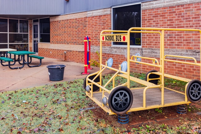 Prairie Vale Elementary School offers playground for children.