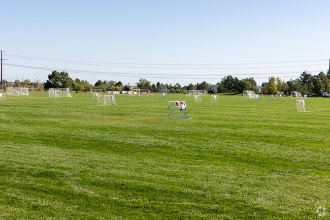 Founders Park has multiple soccer fields for residents to enjoy.