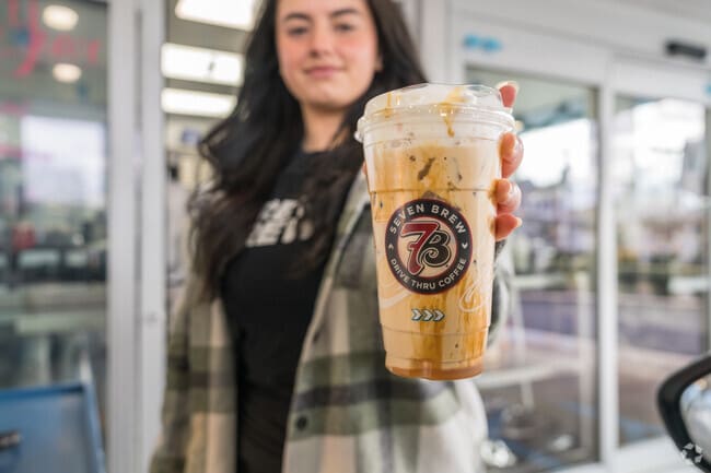 Seven Brew Coffee near Springmont provides a popular drive-through option for coffee on the go.