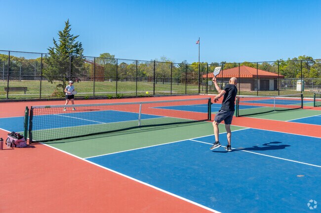 Enjoy a game of tennis or pickleball on the modern and well maintained courts of Holbrook Park.