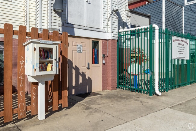 The Little Libary greets students as they enter the Hampden Christian School.