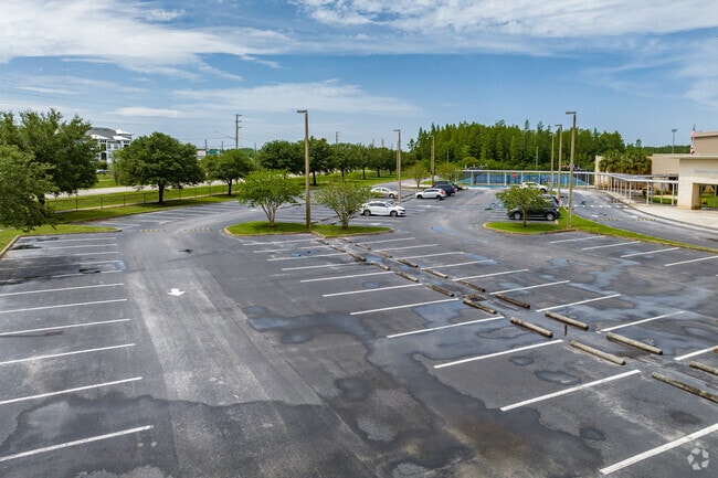 There is plenty of parking for staff and visitors at Rushe Middle School in Land O Lakes.