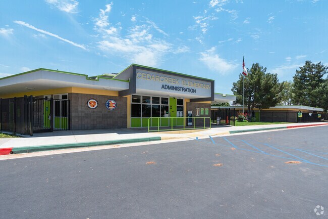 The administrative office at Cedarcreek Elementary School in Canyon Country welcomes parents.
