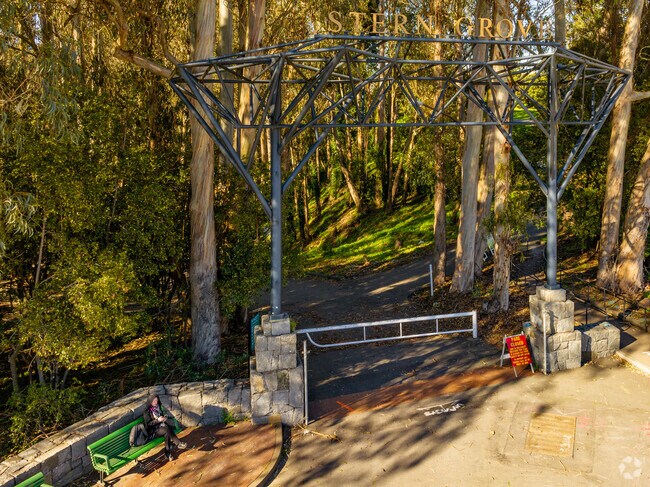Just a few blocks west of West Portal are the trails of Sigmund Stern Recreation Grove.