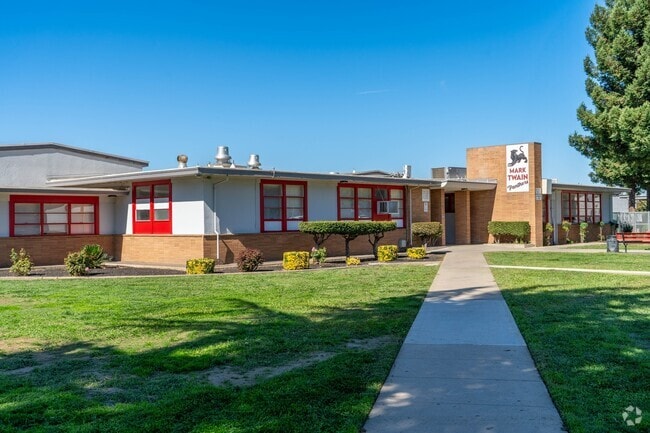 Mark Twain Junior High School serves students in the Southwest Modesto community.