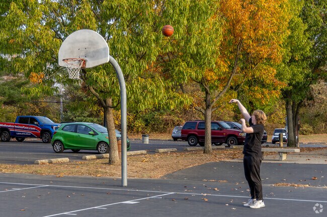 Elderberry Pond residents can play a pickup game at Falls Towship Park.