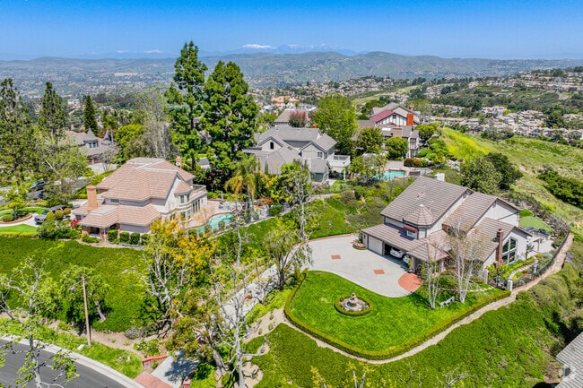 Elevated view from the hilltop looking into the valley.