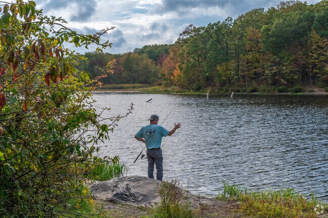 Shohola Lake is a popular spot for fishing and bird watching.