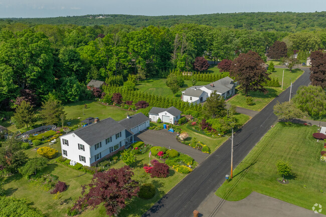 The west side of Shelton contrasts with the urban downtown, with large homes and properties.