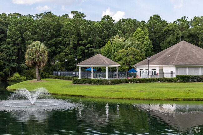 Enjoy at dip in the pool at the Woodbridge Clubhouse.