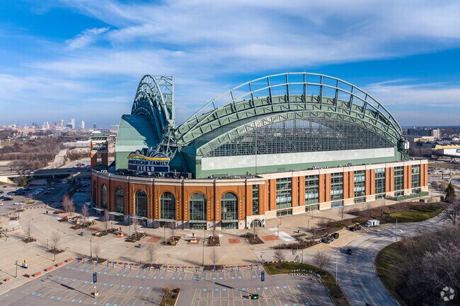 Johnson's Woods residents can walk over and watch the Milwaukee Brewers play.