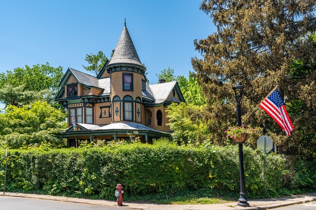 Storybook-style home with private landscaping stands in Sea Cliff.