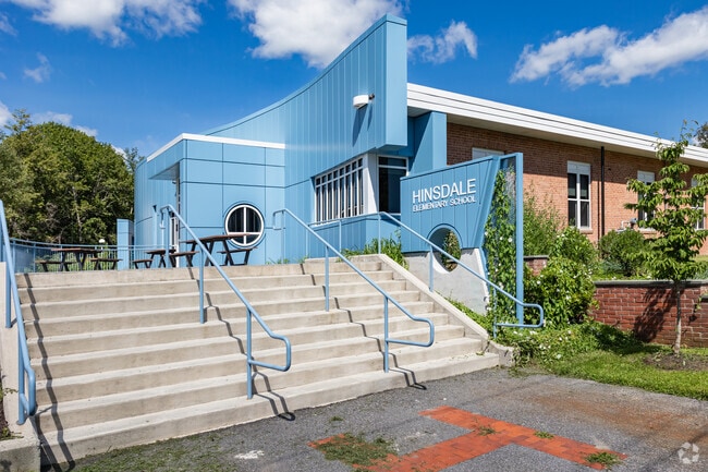 This is the front of Hinsdale Elementary School.
