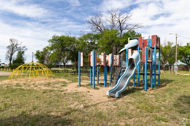 Ellicott Community Park has a wide variety of playground equipment.