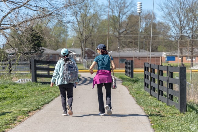 Local residents looking to stay active can stretch their legs on the path at Southland Park.