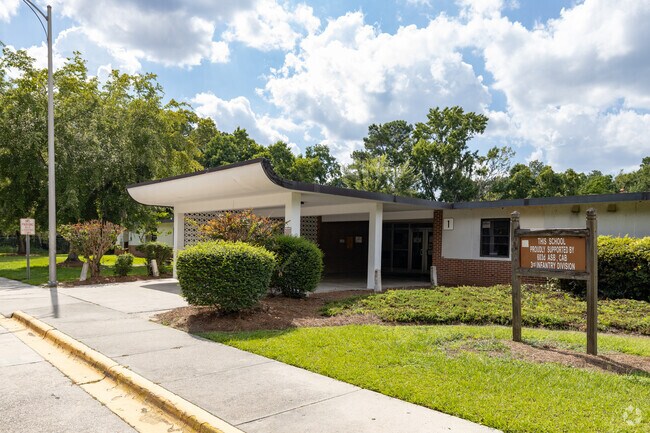 Windsor Forest Elementary School's campus is surrounded by tree-lined streets and is an integral part of the Windsor Forest neighborhood.
