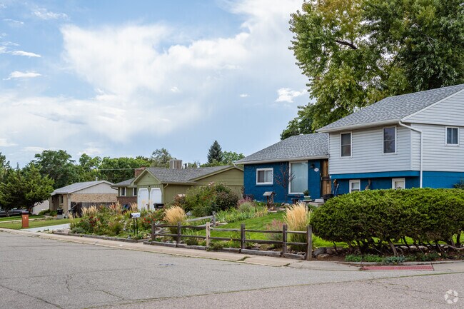 Colorful and modern split level and ranch homes in Parkway Estates, Arvada, Colorado.