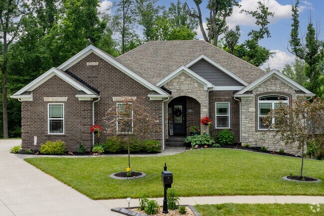 Newer construction features craftsman-style accents and gables.