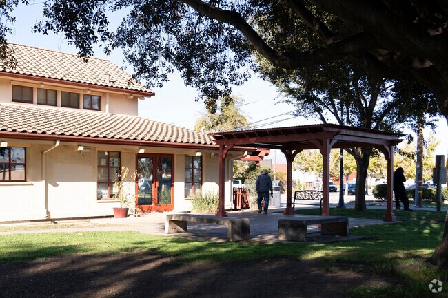 The local library in Greenfield, California.