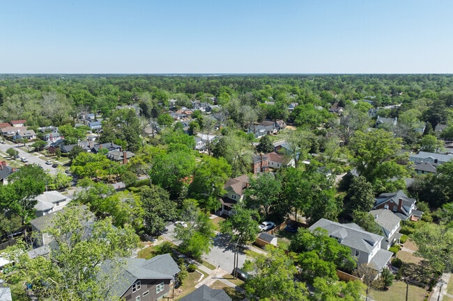 Carolina Heights is adorned with mature trees.