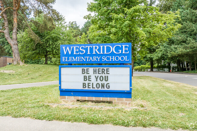 The Westridge Elementary School serves grades K-5 in the surrounding areas in Lake Oswego, OR.