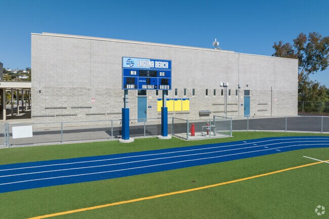 Laguna Beach High School is known for its scenic location near the coast and its neighborhood.