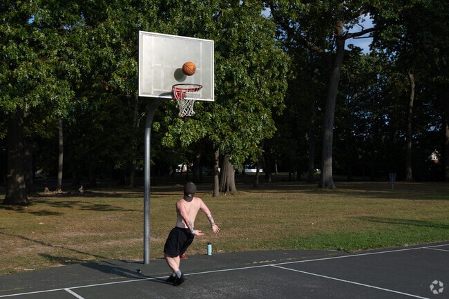 Play a game of basketball at Tuscora Park in East Barberton.