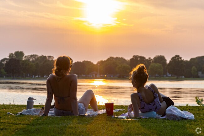 You can watch the sunset over Lake Winnebago with a friend in Menominee South.