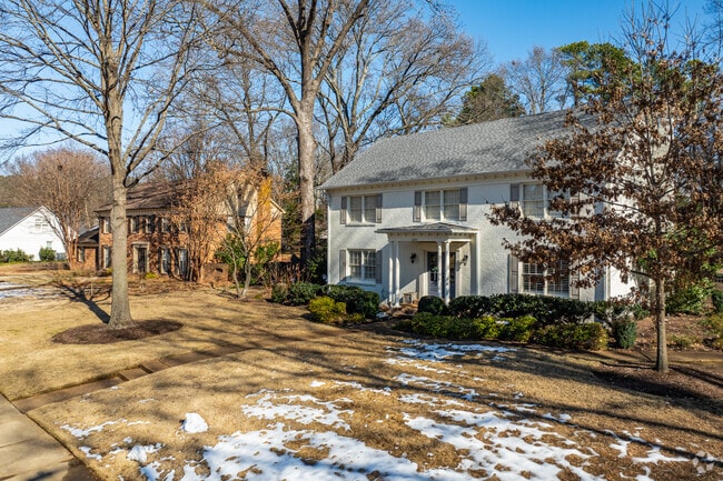 Colonial homes are popular in Greentrees.