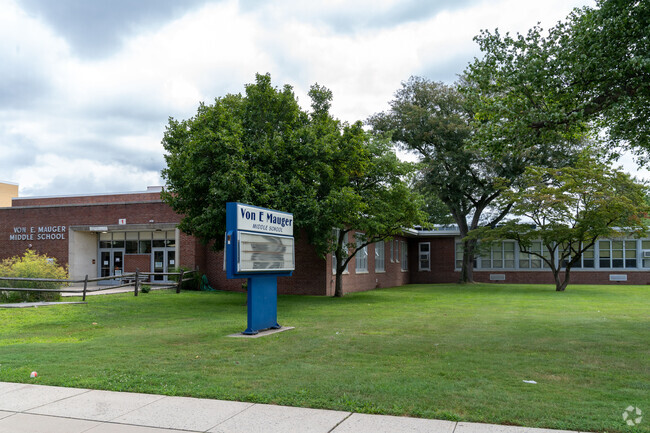 Von E. Mauger Middle School sign in Middlesex.