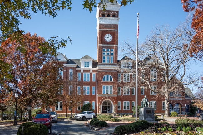Tilman Hall has a striking profile and can be seen from the road in Clemson.