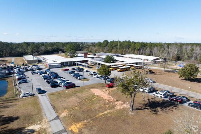 Aerial view of expansive Jim Allen Elementary.