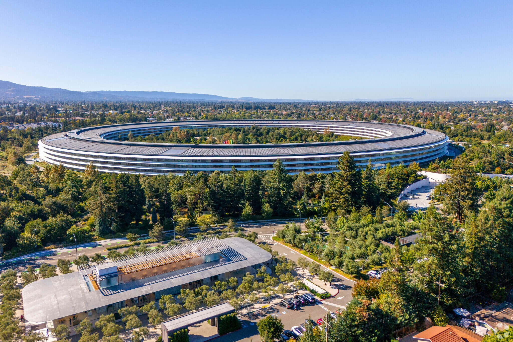 The Apple Headquarters is close to the Loyola neighborhood.