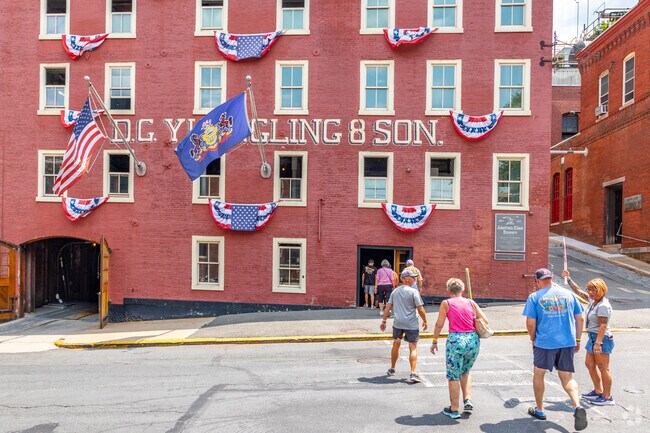 Hop on a walking tour of America's oldest brewery at the Yuengling tour near Jalappa.
