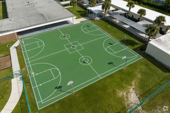 Mariposa Elementary School basketball court.