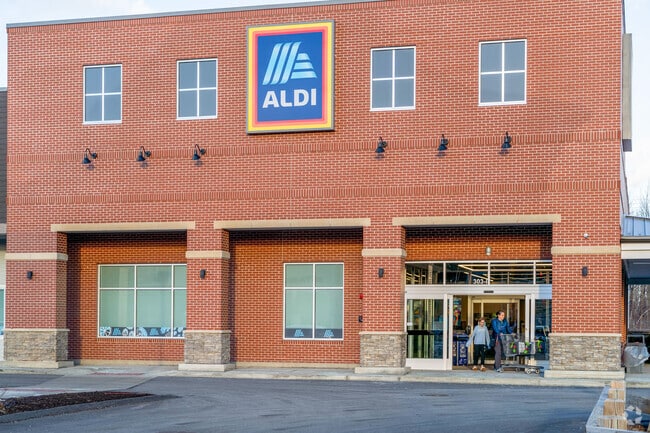 Folks in Northampton can shop at big box stores like Aldi, located on King Street.