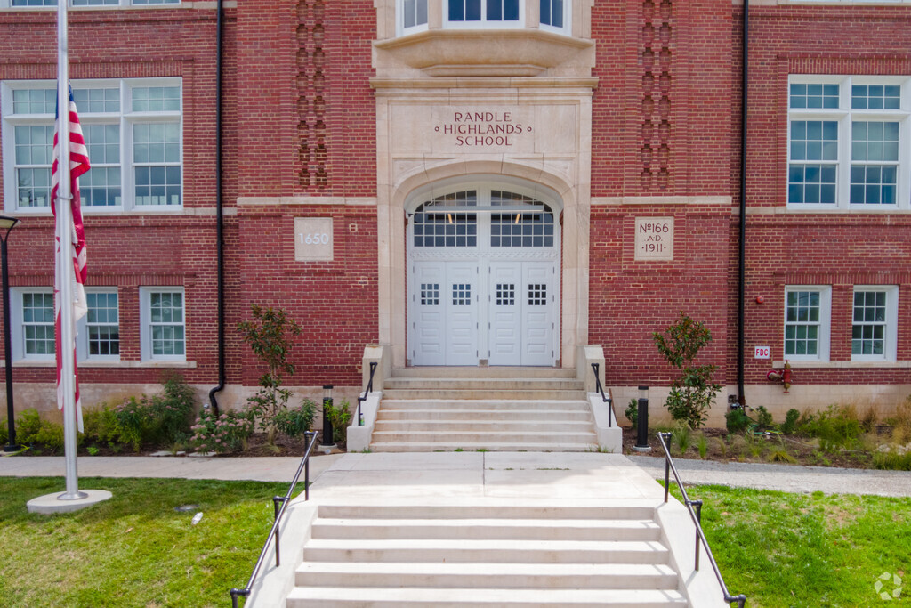 The entrance to Randle Highlands Elementary School in Washington DC.