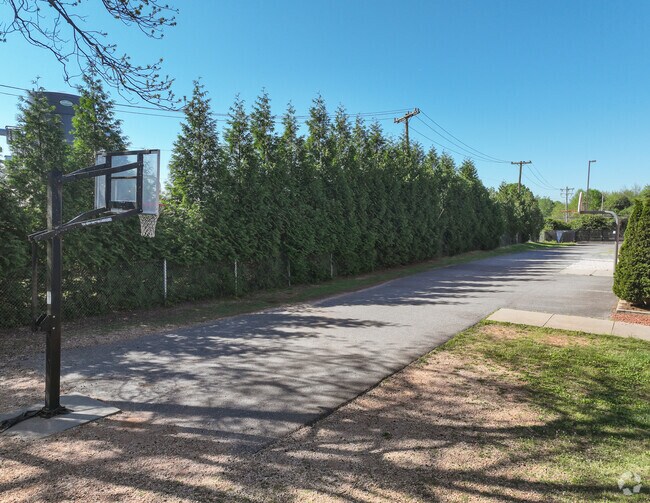 A small basketball court is on campus at Concordia Christian Day School.