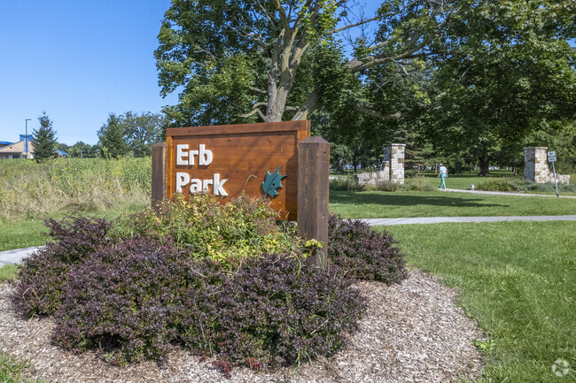 Erb Park is named after the sprawling park in its lower center.