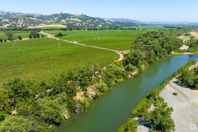 Lush landscapes with greenery is a welcome sight in Geyserville.