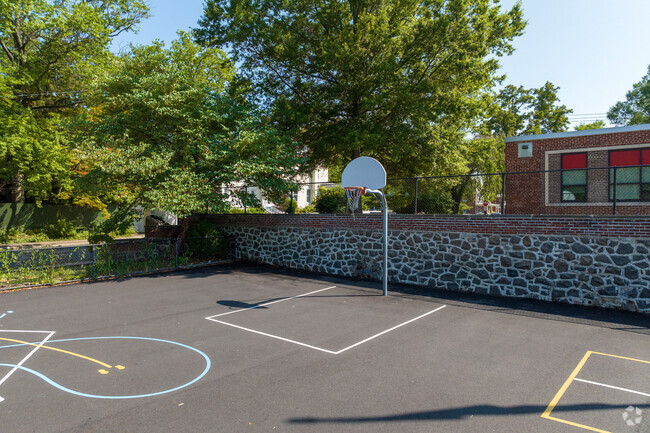 Basketball courts at Johnson Elementary.