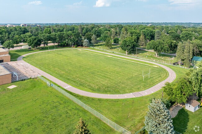 Patrick Henry Middle School has a large outdoor space for students.