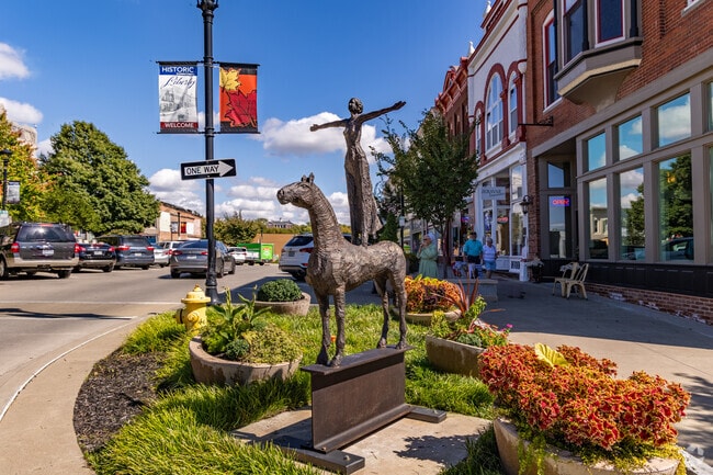 The Historic Downtown Liberty Square creates small town charm, offers history and supports local shops.