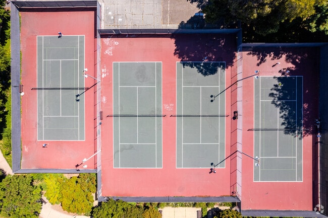 Tennis is popular among visitors to Willows Oak Park.