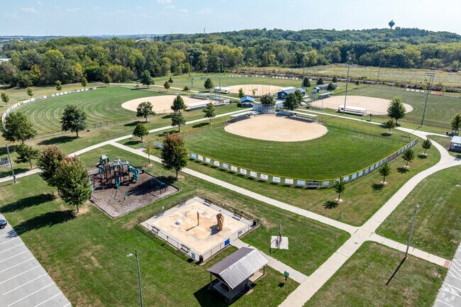 The baseball and softball fields of Tiffin City Park hosts little league and adult rec league games.