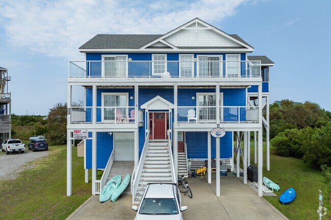 Waves has coastal home styles with waterfront views on the Outer Banks.