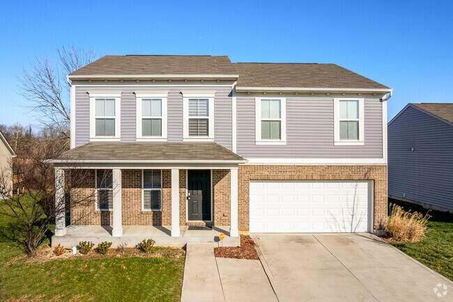 A two-story home in Easton features a covered porch.