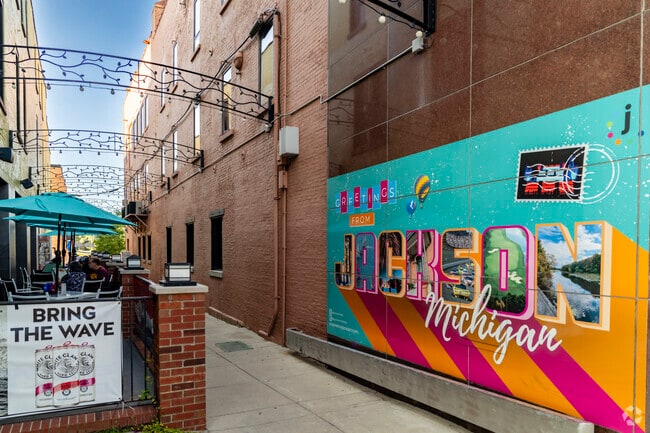 Bright Walls is a public art and mural festival in Jackson, Michigan.