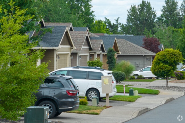 Sidewalks run in front of rows of homes on NE Paloma Ave in Gresham-Northeast.